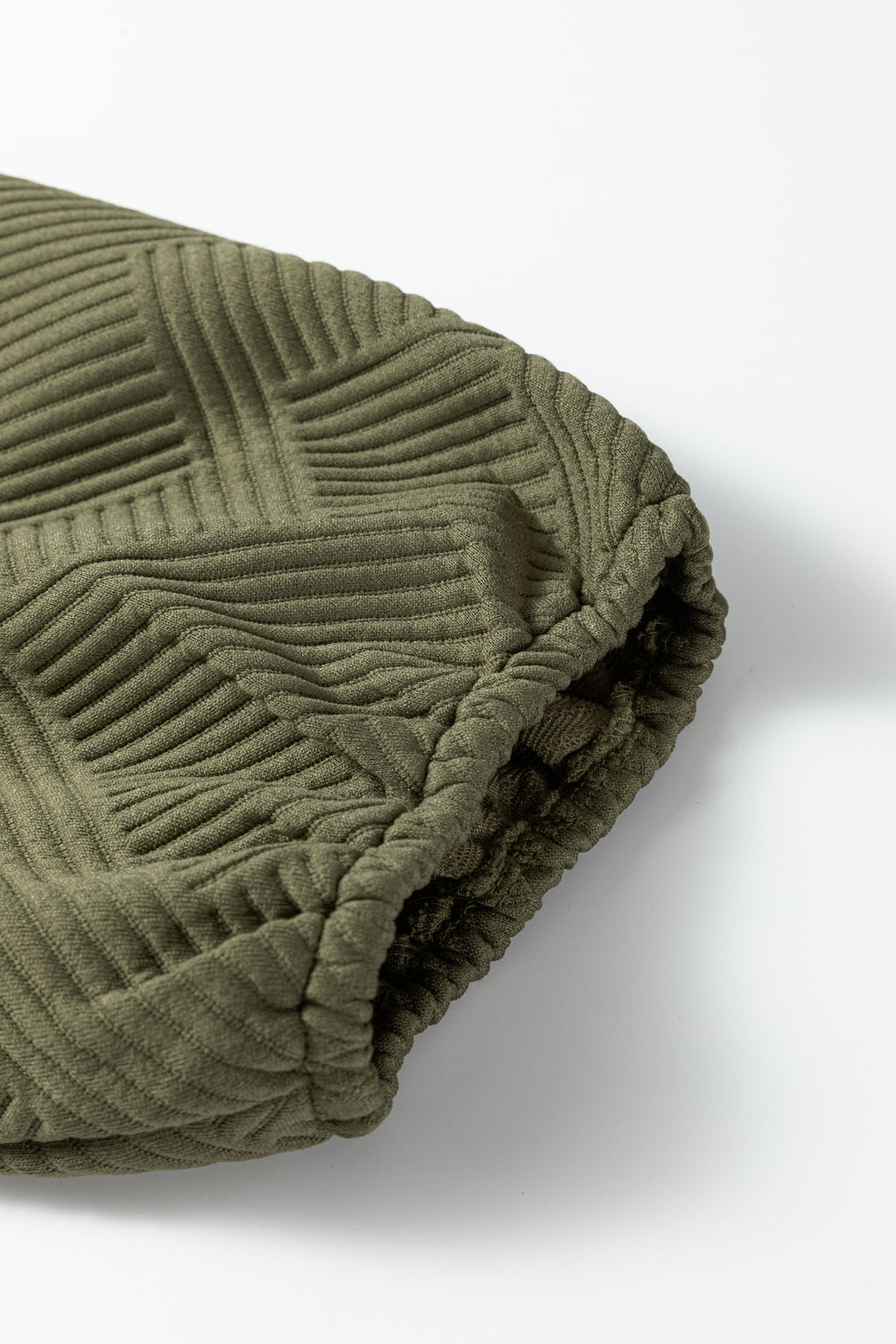 Jungle Green Plus Size Textured Contrast Trim Quarter Zip Bracelet Sleeve Mini Dress