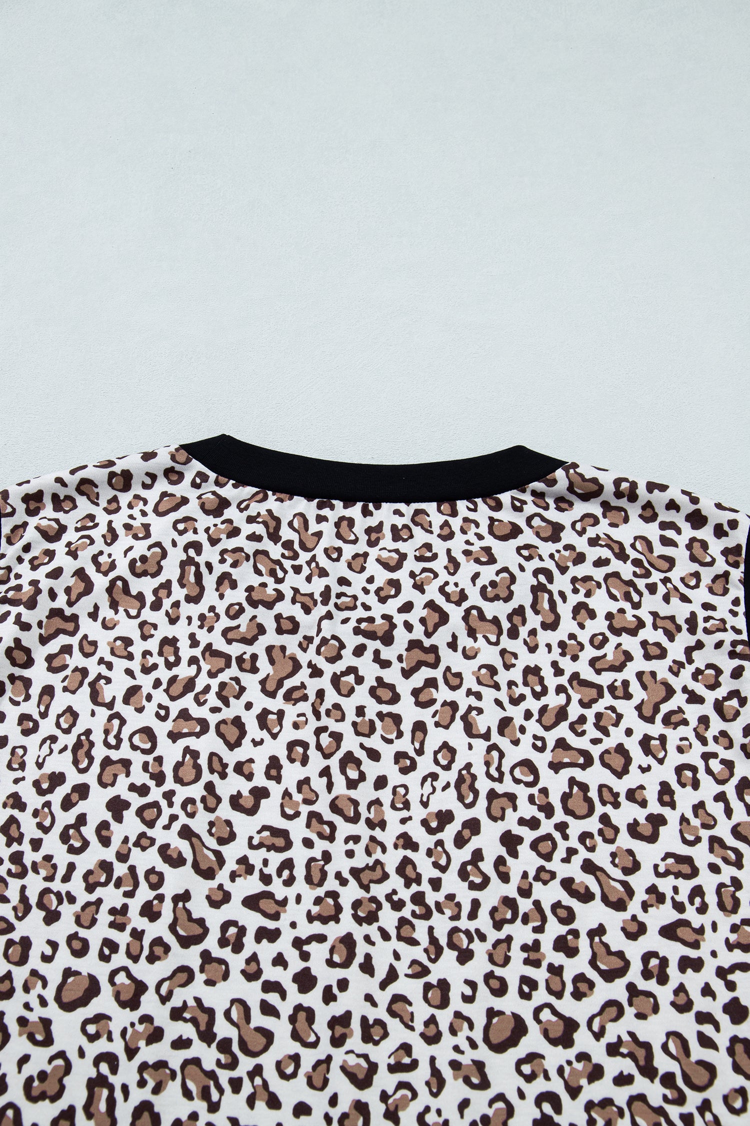 Khaki Contrast Trim Plus Size Leopard Vest