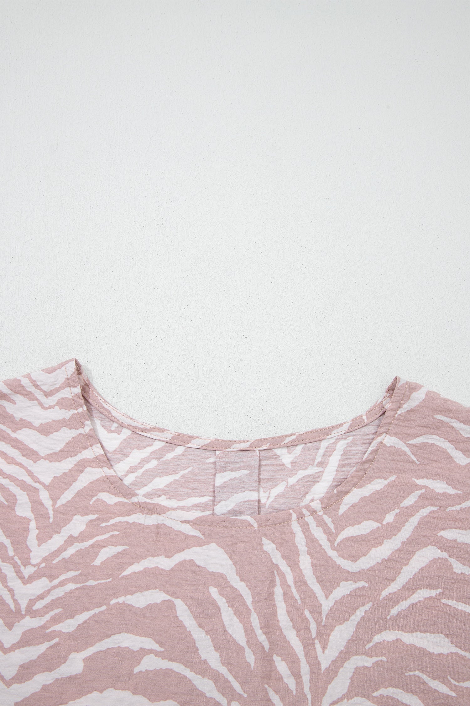 Khaki Abstract Print Cuffed Short Sleeve Loose Top Short Set