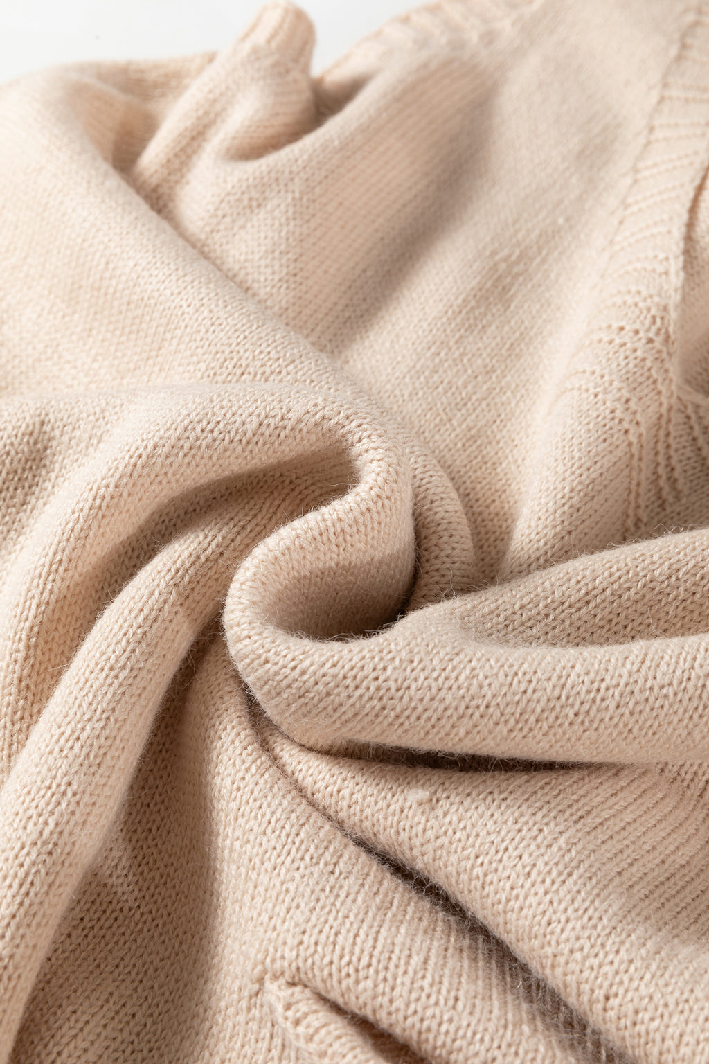 Jet Stream Ribbed Deep V Neckline Front Pocketed Loose Tunic Sweater Vest