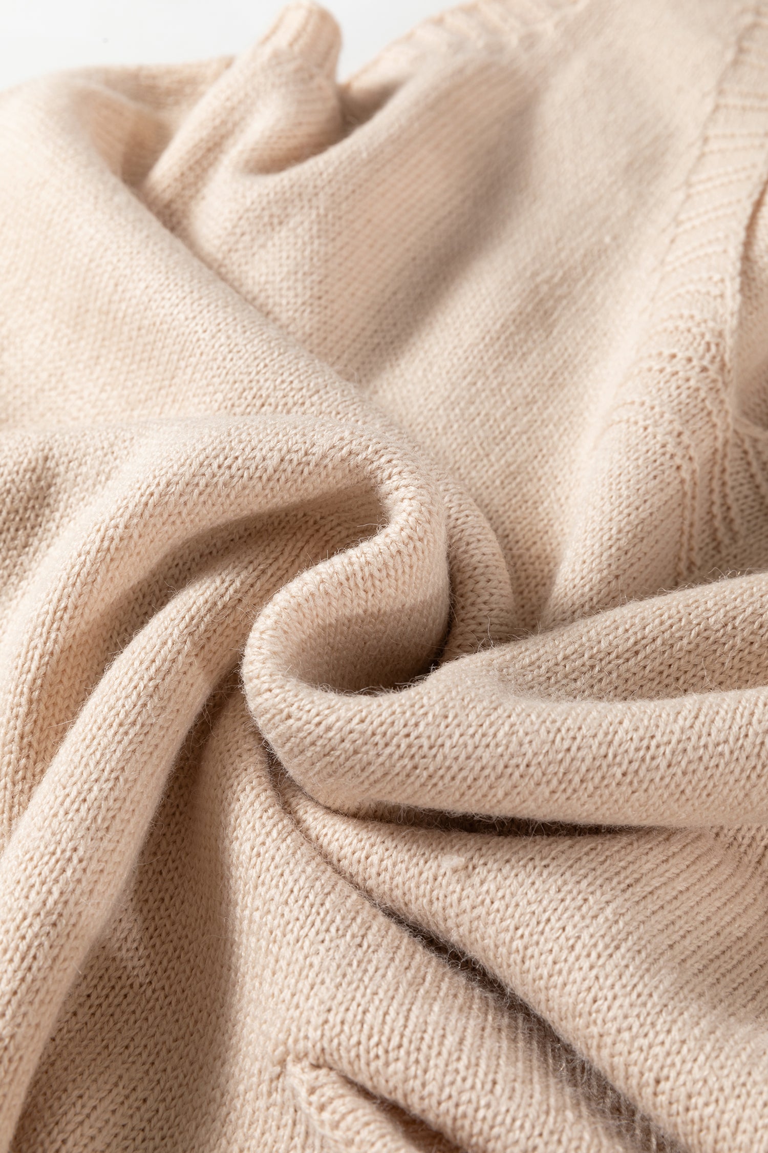 Jet Stream Ribbed Deep V Neckline Front Pocketed Loose Tunic Sweater Vest