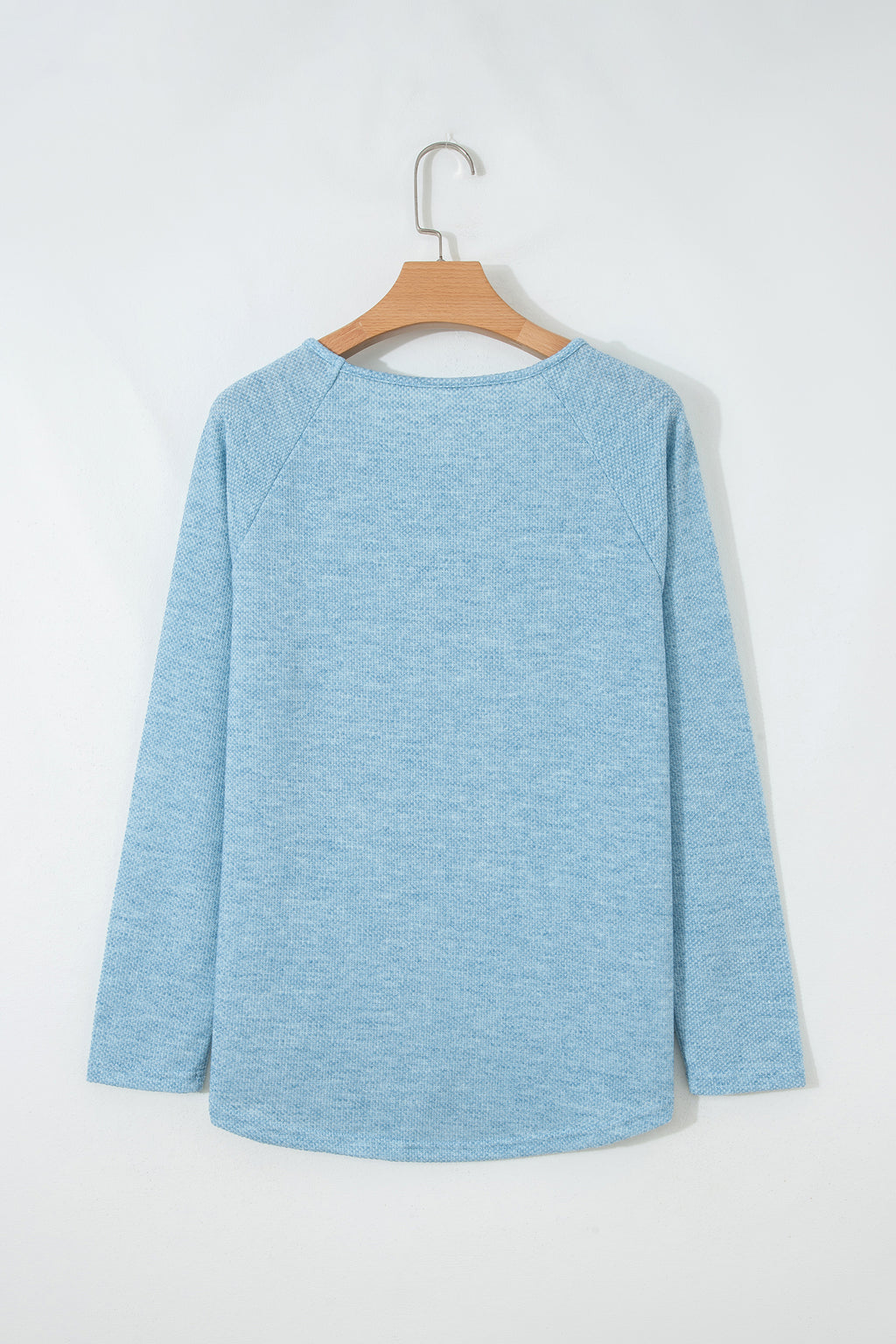 Myosotis Textured Raglan Sleeve Knit Loose Top