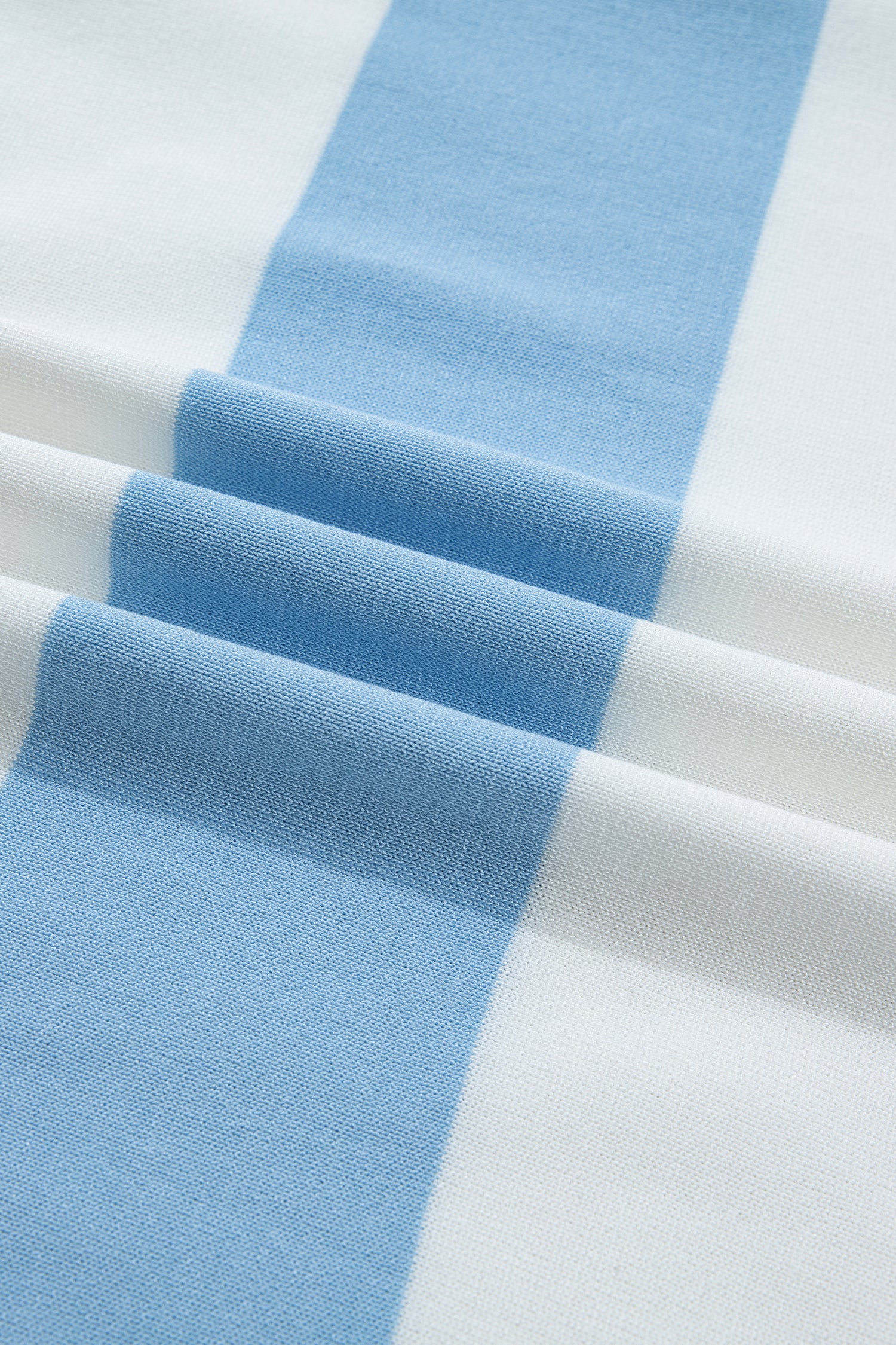 Sky Blue Stripe Colorblock Striped Knitted T shirt