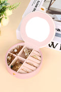 Light Pink Jewelry Organizer Cases with Mirror