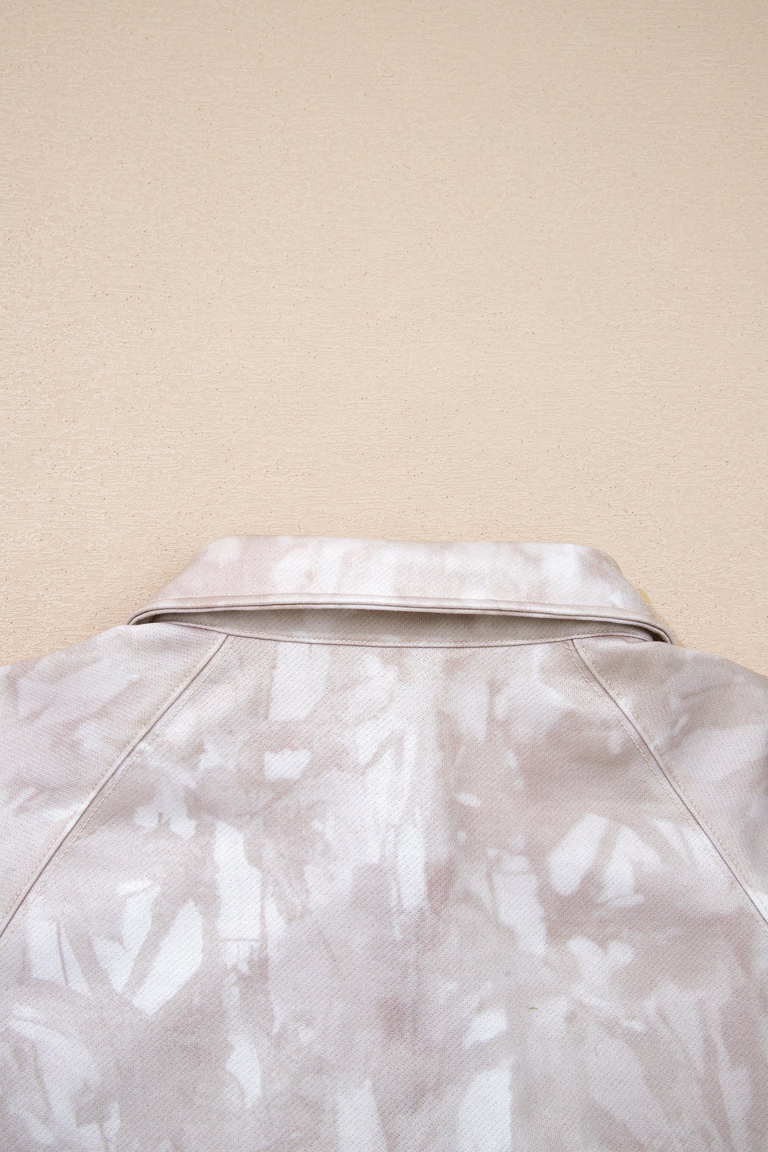 White Abstract Woodland Print Balloon Sleeve Pullover Drawstring Mini Skort Set